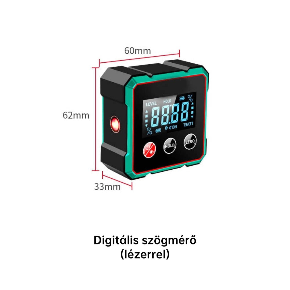 Mágneses digitális szögmérő elektronikus lézerrel