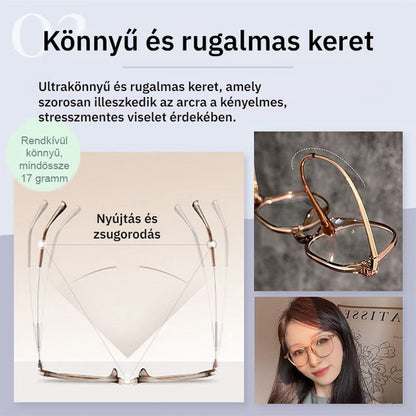 Divatos, ultra-tiszta, nagy keretes olvasószemüveg