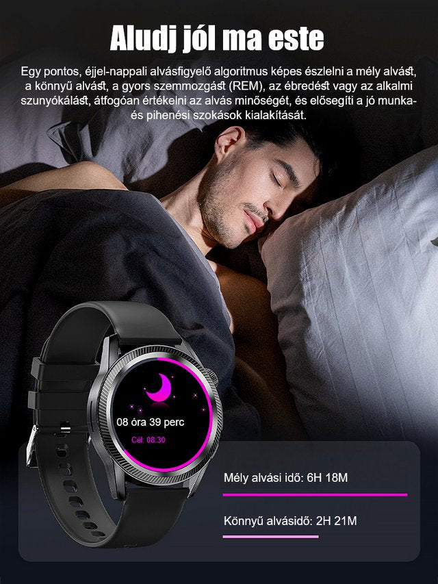 【Forró eladó】Vércukorszint mérésére szolgáló óra acélszíjjal