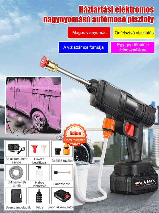 Háztartási elektromos nagynyomású autómosó pisztoly