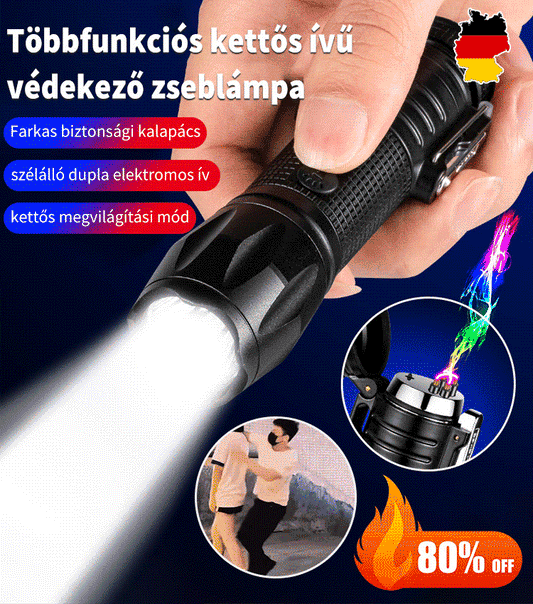 Két ív elektromos önvédelmi zseblámpa