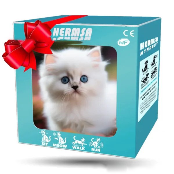 Kölyökmacska szimuláció rövid plüss baba