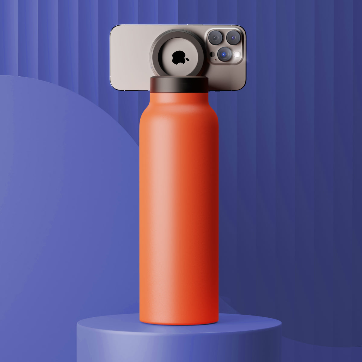 A vizes palack, amely mágnesesen tartja a telefont + ingyenes mágneses erősítő gyűrű