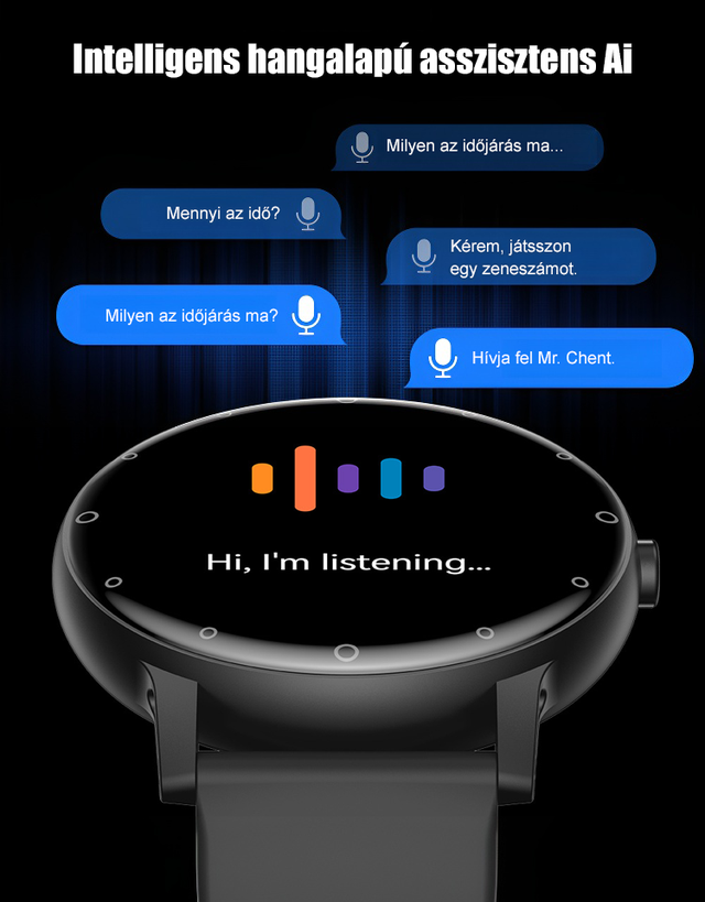 Új ultravékony Bluetooth hangos vércukormérő óra